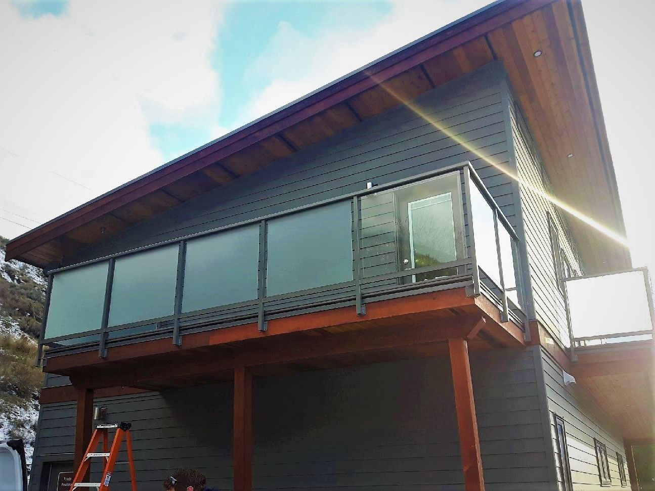 Outdoor Stair Railings Kamloops Aluminum Deck Railings Glass Deck